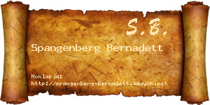 Spangenberg Bernadett névjegykártya